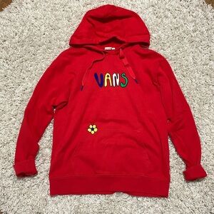 Ladies Red Vans Hoodie size small